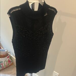 Lauren Michelle Black Knit Sleeveless Top